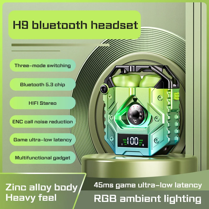 

TWS-наушники H9 с поддержкой Bluetooth 2022, Hi-Fi, с шумоподавлением