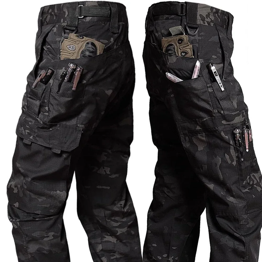 Cargo Pants for Men Tactical Pants Outdoor Trousers Big Multi-pockets Waterproof Ripstop Combat Training Joggers Sping Summer tactical pants