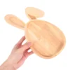 Easter Bunny Tray Wood Food Plate Fruit Serving Bread Display Wooden Spring Decor Kids Child Cake Decorations Easter Supplies 2