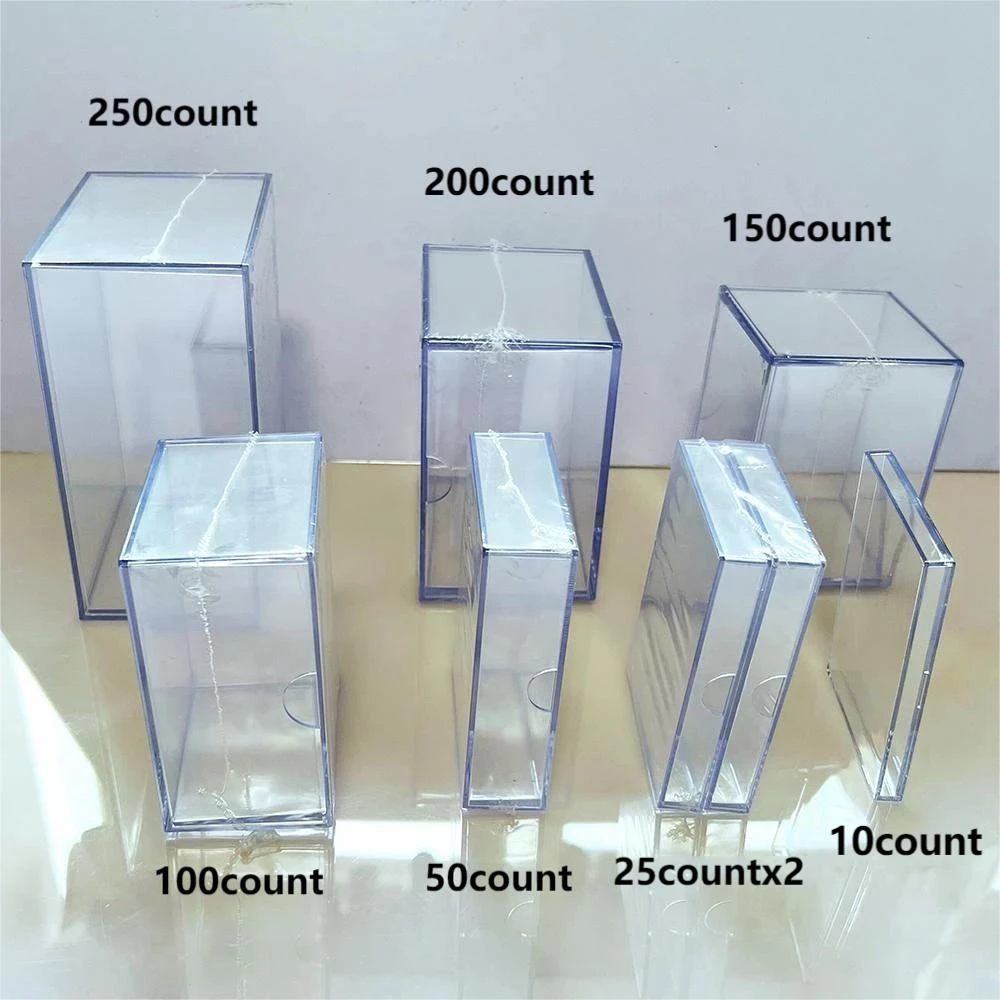 Hold10/25/50/100/150/200/250 Count Standard Size Trading Card Clear