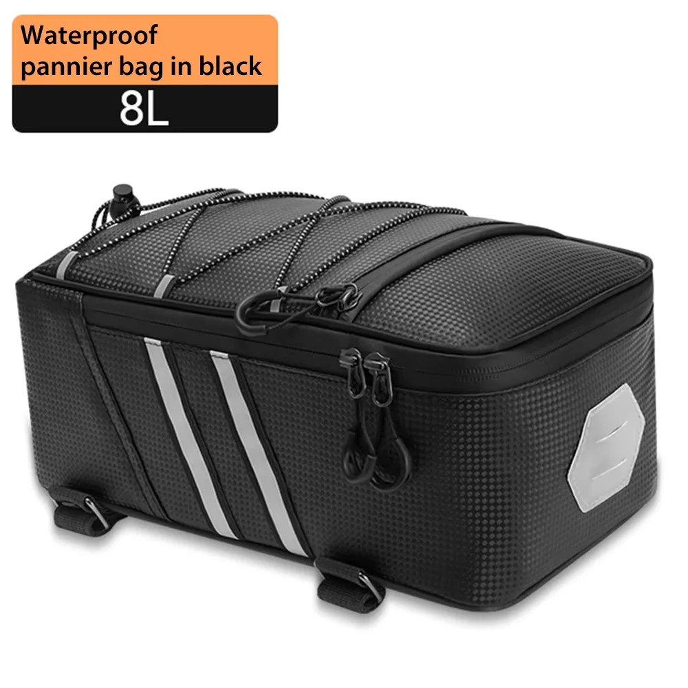 תיק אחורי לאופניים NEWBOLER בנפח 8/10 ליטרים, עמיד למים, מתאים למעמד האופניים