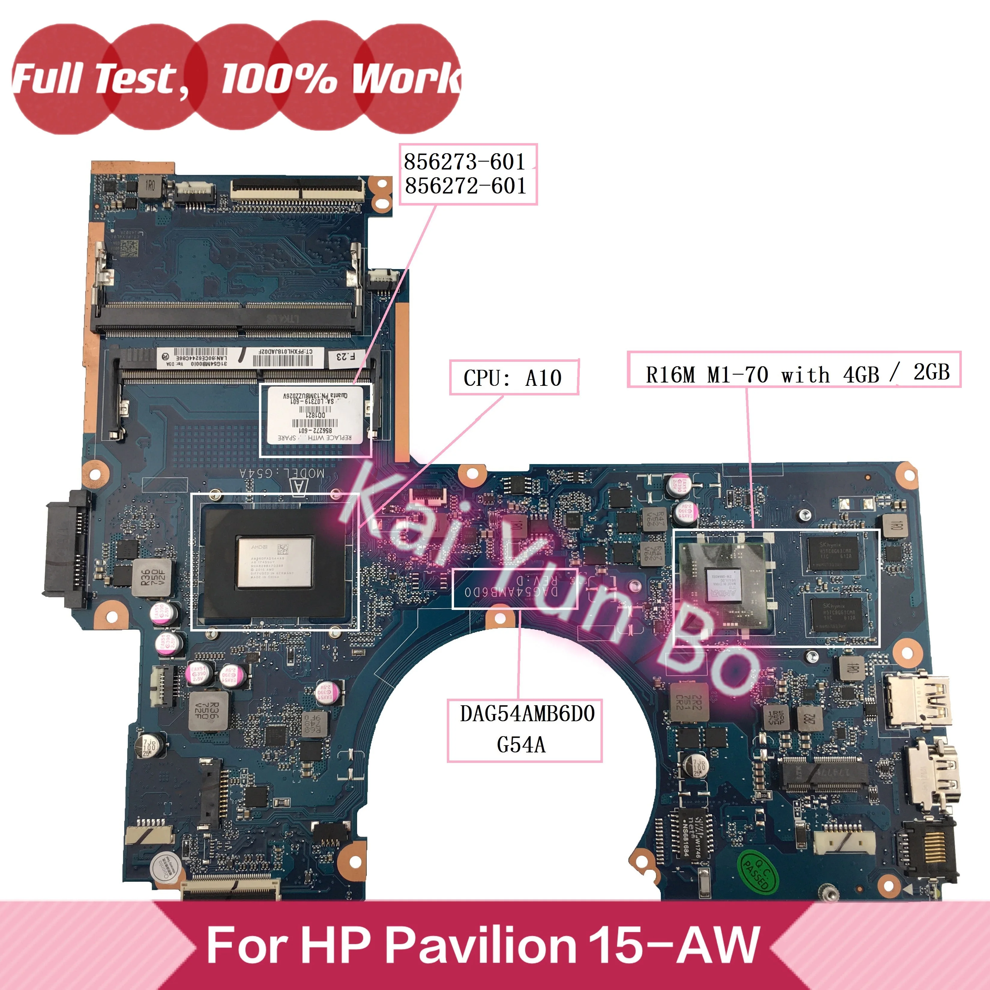 For HP Pavilion 15 AW 15 AW137CL Laptop Motherboard 856273 001 856273 for-hp-pavilion-15-aw-15-aw137cl-laptop-motherboard-856273-001-856273