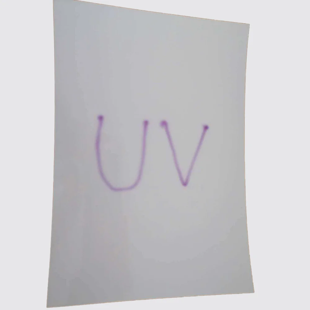 1PC A4 Blank Ultraviolet Strength Test Sticker Paper UV Protection Test Card Ultraviolet Rays Label Stickers