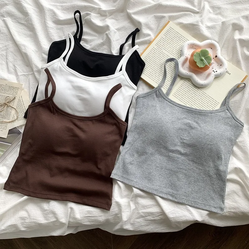 1PC Women' Solid Color Spaghetti Straps