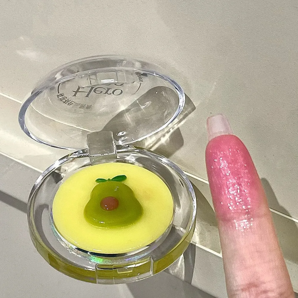 Fruit 2-in-1 Temperature Changing Lipstick Makeup Plate Double Layer Clear Base Moisturizing Lip Balm Care Activated Lip Makeup_voghion.com