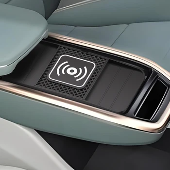 15W Fast Wireless Charging Pad , Non-Slip Rubber Mat for Car Storage, Lightweight USB-Powered Charger Compatible with Phone 1