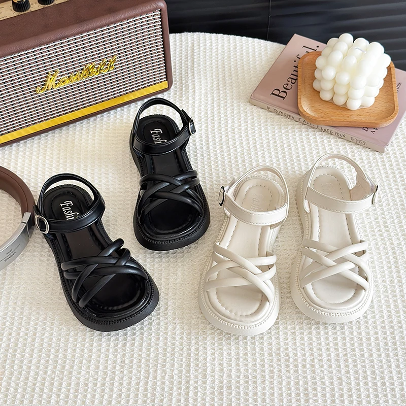 Girls Summer Gladiator Sandals Kids Beach Shoes