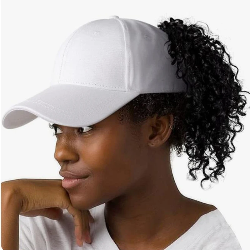 Pure Color High Ponytail Baseball Cap for Women Girls Sport
