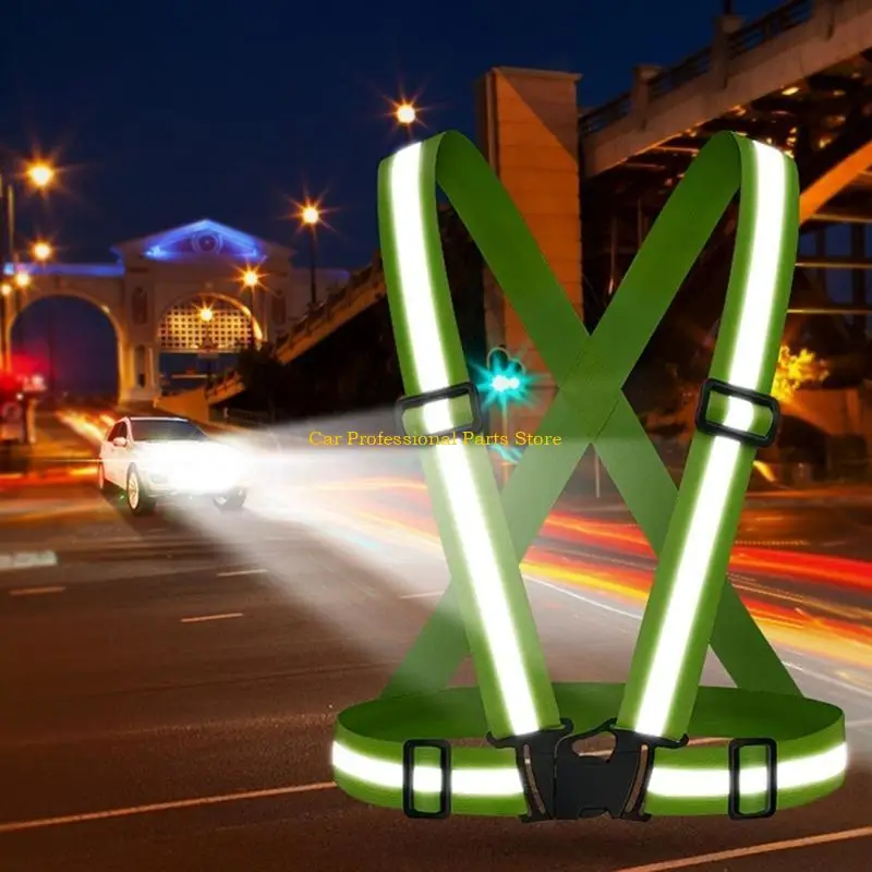 R53d 여성 오토바이 반사 조끼 조절 가능한 안전 용품 야간 도로