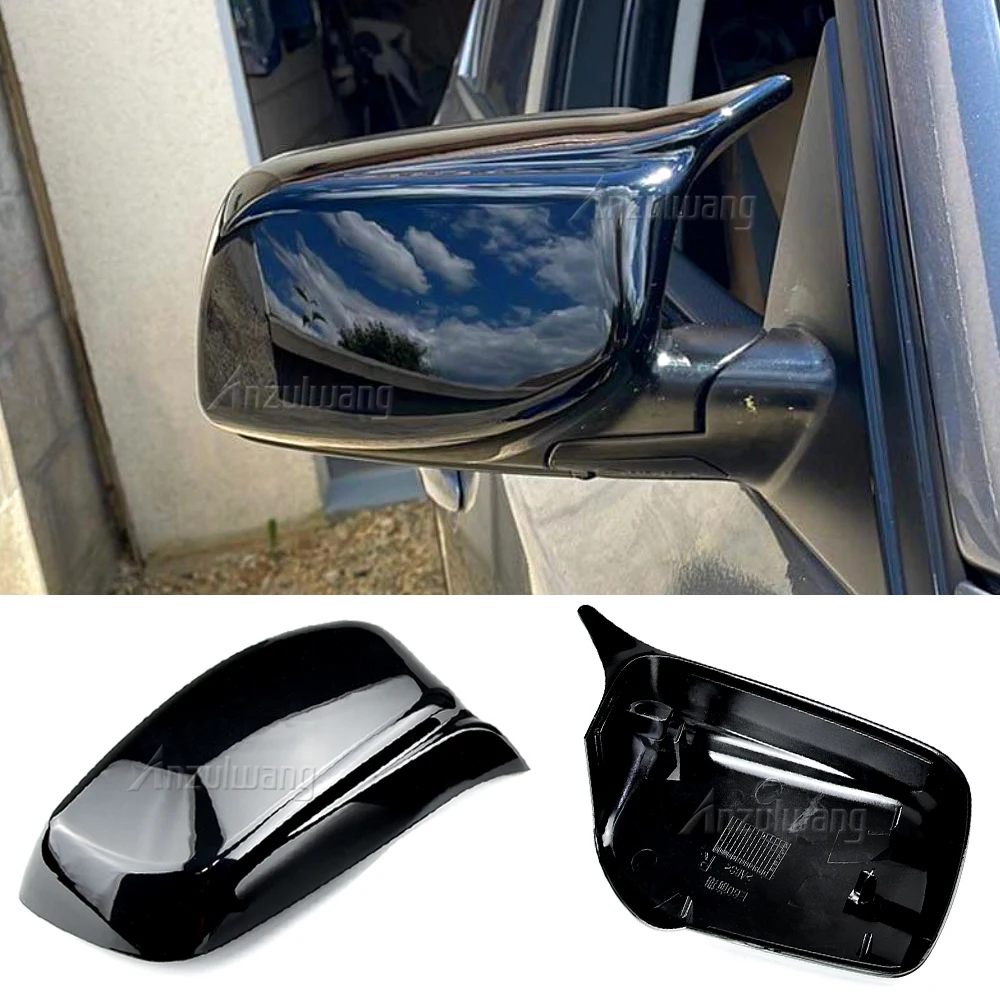 Gsrecy Spiegelkappen Glanzend Zwart Voor BMW 5-serie E60/E61/E63/E64 (2003-2007) | M-stijl, ABS Materiaal