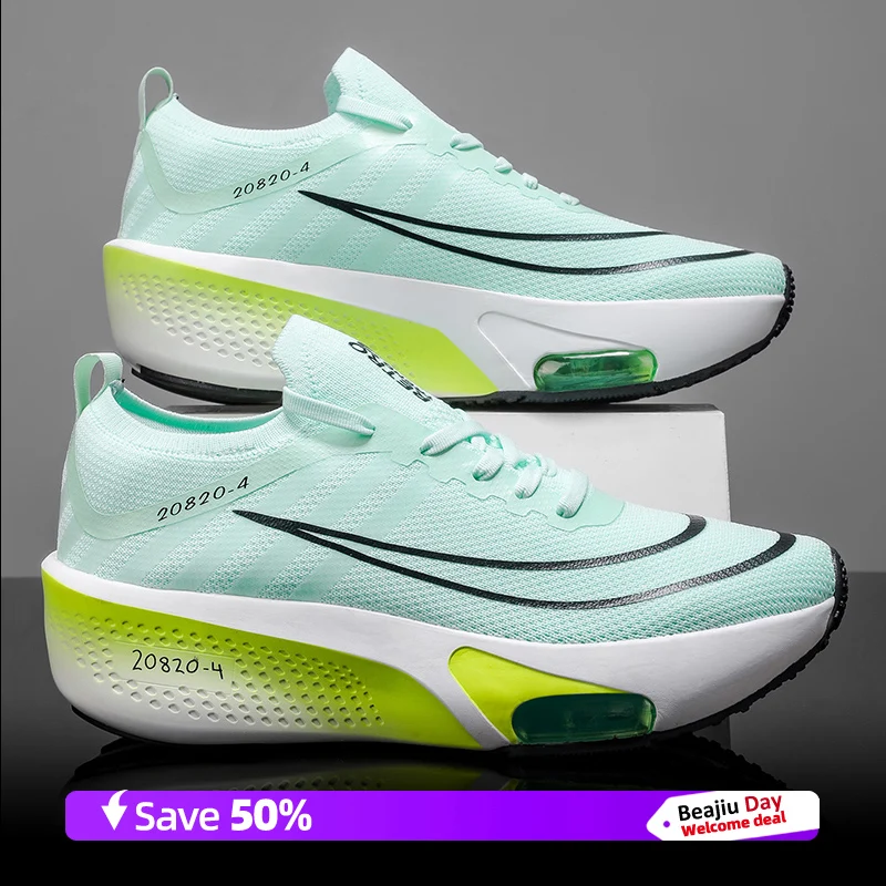 Air Cushion Men Sports Running Shoes Casual Marathon Breathable Lightweight Women's Comfortable Athletic Nonskid Walking Sneaker 3