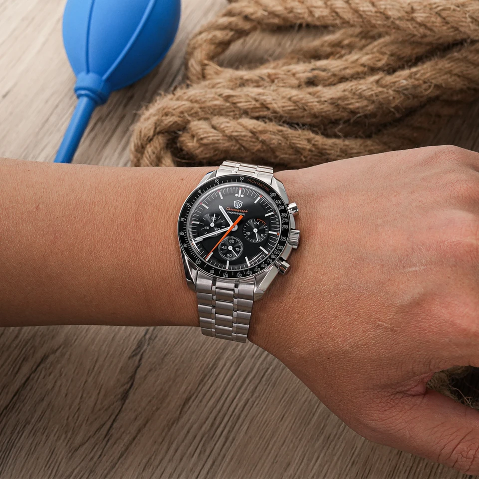 Watchdives 39mm VK63 Chronograph Watch WD1863 Stainless Steel