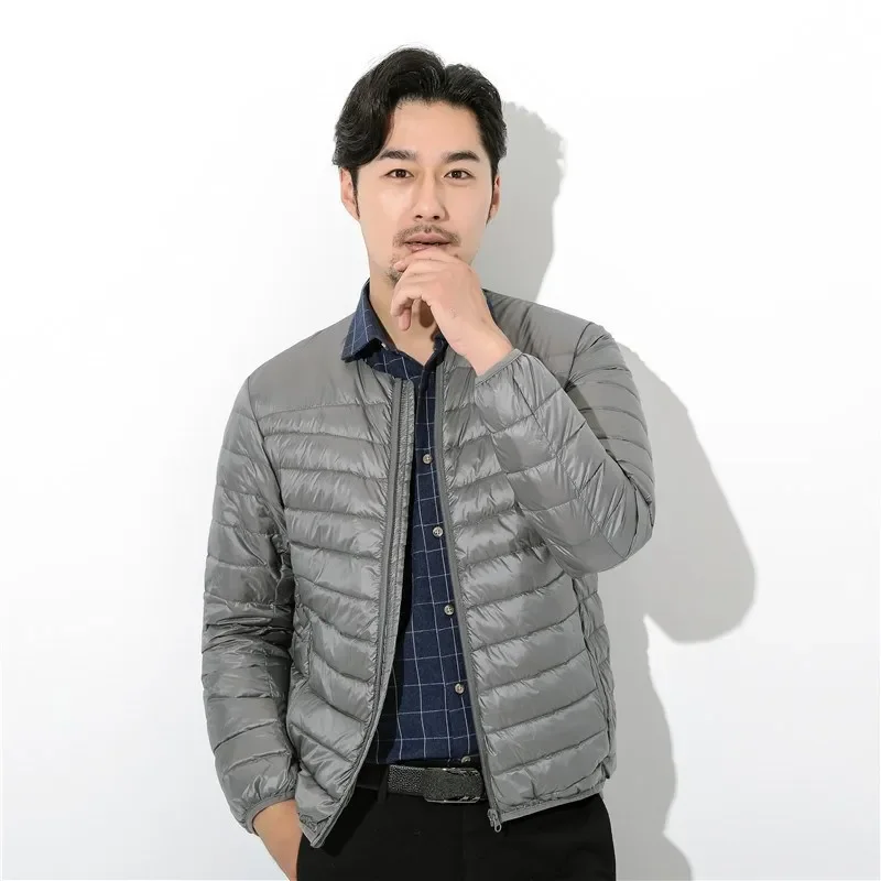 Men's Baseball Collar Ultra Light Down Jacket New Autumn Winter Male Liner Keep Warm Down Coat O-neck Puffer Jacket