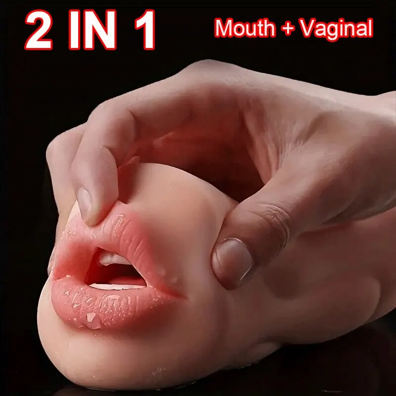 3 IN 1 Sex Toys Masturbation For Men Deep Throat Artificial Real Pussy Oral Male MasturbatorBlowjob Realistic Rubber Vagina
