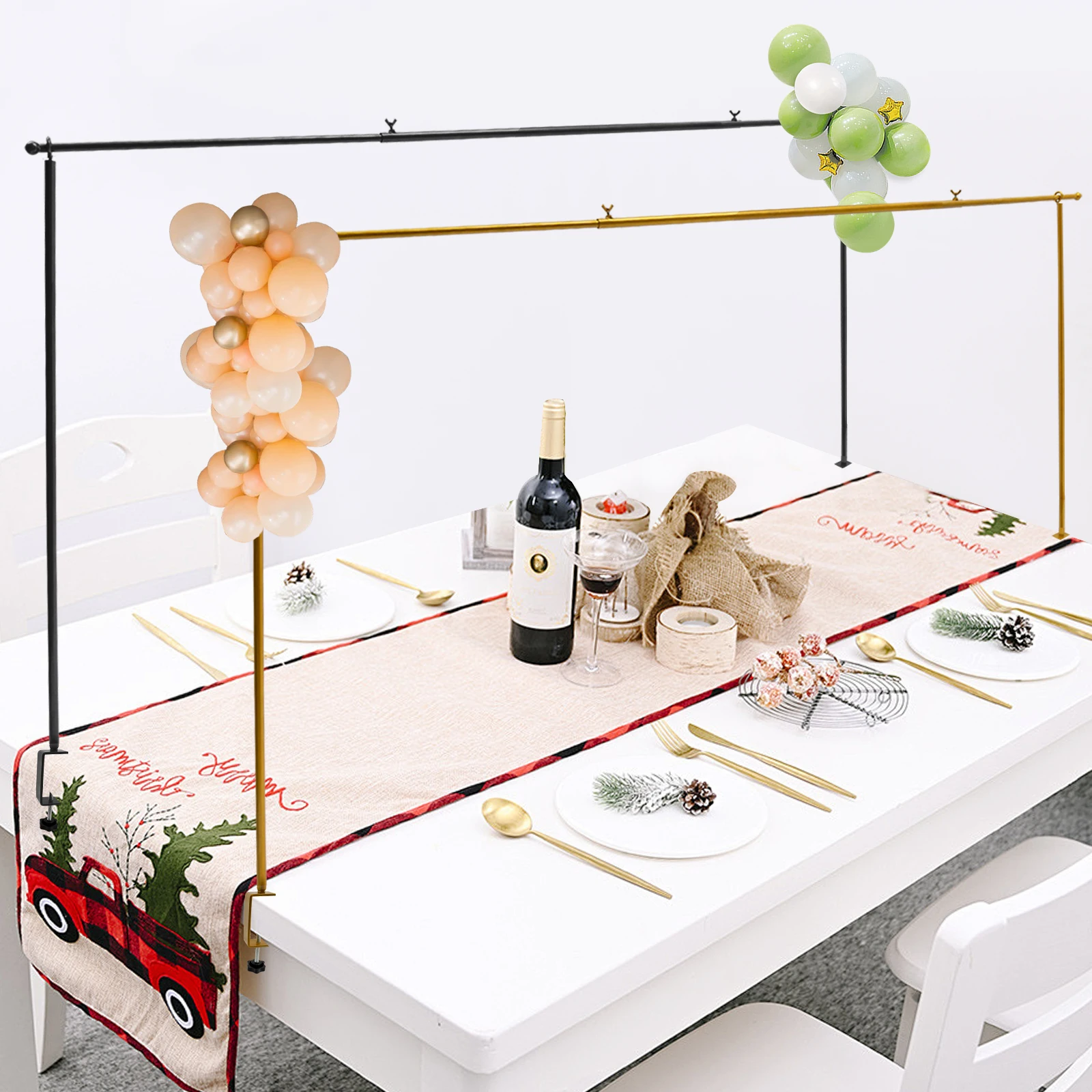3.94-6.56ft Adjustable Wedding Arch Bracket Metal Stand for Birthday Parties,Christmas Parties Decorations