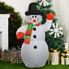 Christmas Inflatable Snowman with Colorful Rotating LED Lights Blow Up Snowman Outdoor Lawn Yard Garden Xmas Holiday Decorations 2