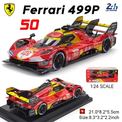 Bburago 1:24 Ferrari 499P Alloy Luxury Diecast Car Toy Collection Gift (Ferrari 499P 50)