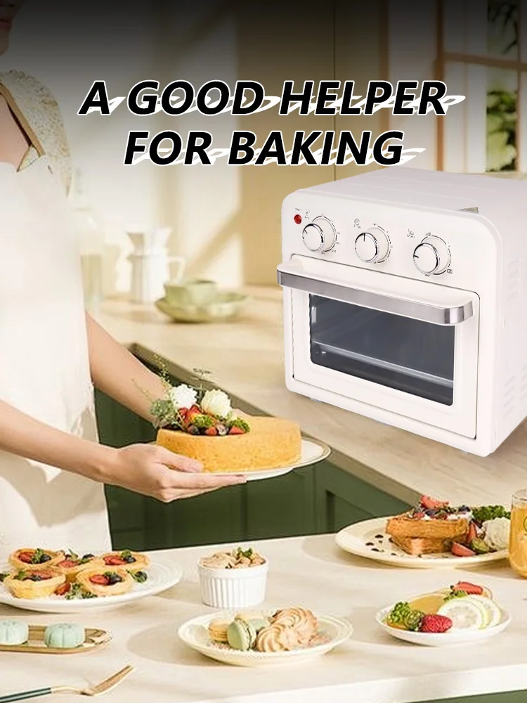 Household Mini Oven 1200W Multifunctional Intelligent Timing Temperature Control Visible Air Fryer Electric Oven Oilless Cooker 5