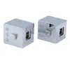 1 Pair Shower Temperature Control Handle Knob Square Silver ABS Plastic Chrome Thermostatic Handle Bathroom Taps Accessories 2