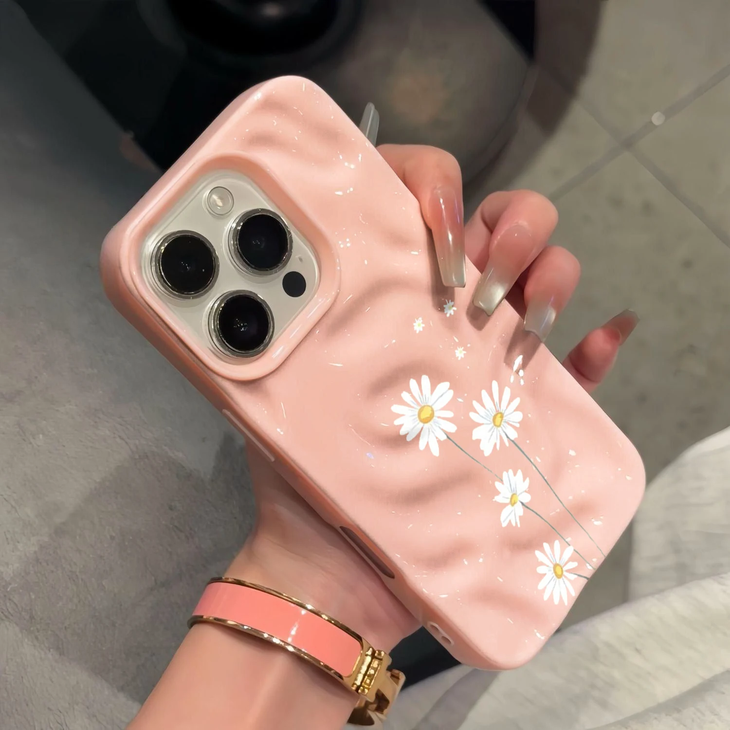 ตัวเลือกสินค้า เคสโทรศัพท์ลายดอกเดซี่สีสดใส สำหรับ iPhone 15 Pro Max 16 17 14 13 Pro Max 13 12 11 Plus