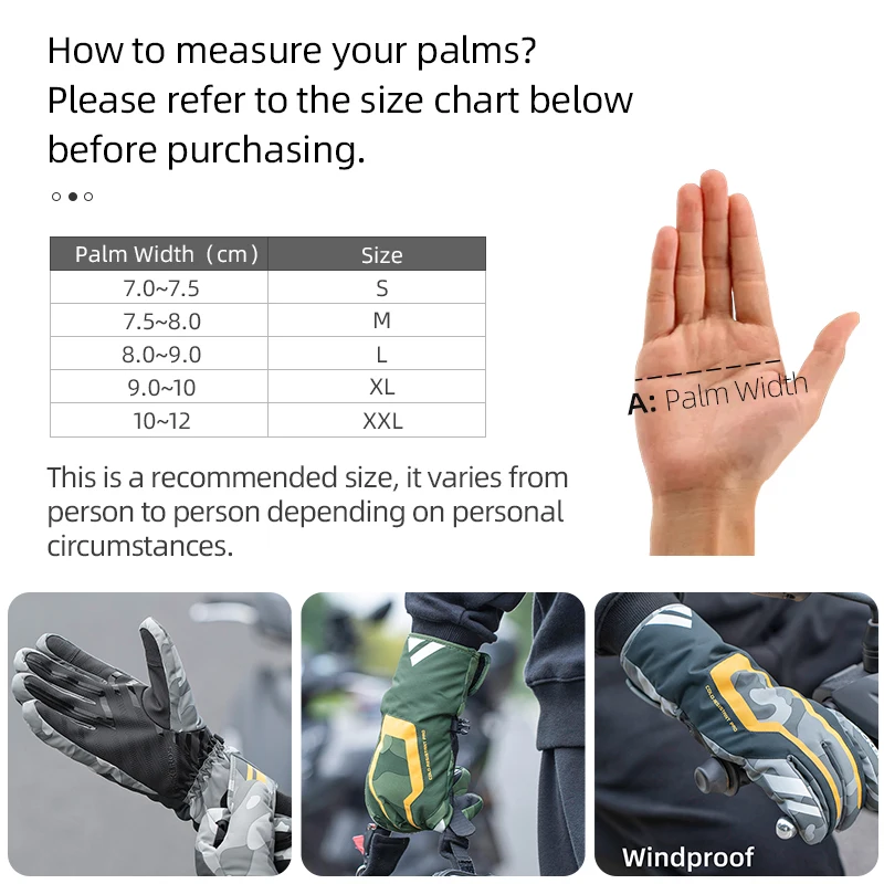 Cycling Gloves Full Finger Touch Screen Scooter Motorcycle Bicycle ROCKBROS