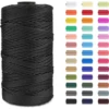1.5mm200m New Summer Crochet Yarn DIY Craft Thread Ice Silk Art Yarn Cord Polypropylene Yarn for Hat Doll Sewing Bags Crocheting 1