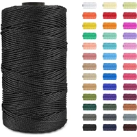 1.5mm200m New Summer Crochet Yarn DIY Craft Thread Ice Silk Art Yarn Cord Polypropylene Yarn for Hat Doll Sewing Bags Crocheting 1