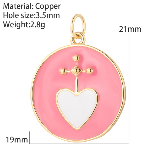 Heart Cute Charm for Jewelry Making Supplies Gold Boho Accessories Diy Pendant Necklace Bracelet Earring Charm Dangles