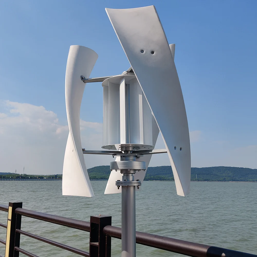 5000W VAWT Windmill Vertical Axis Residential Wind Turbine 24V 48V Wind Power Generator Electric Generator With MPPT Charger
