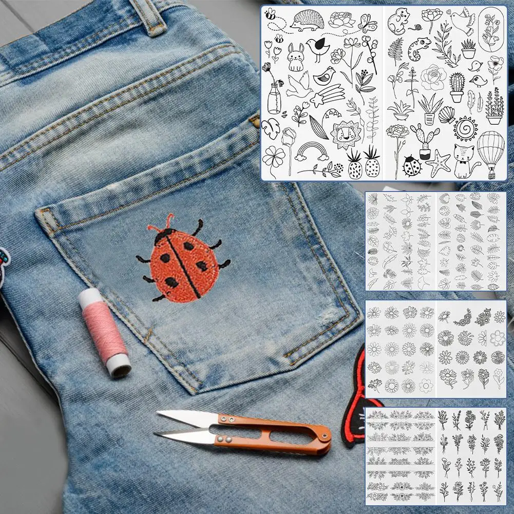 Stabilizzatore Solubile In Acqua Ricamo Bastone E Modelli Di Punto Ricamo Lontano 2 Pezzi Fiore Di Carta A Strappo Con Stabil U9F2