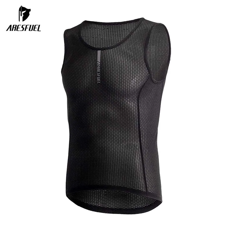 Cycling Underwear Cycling Vest Cycling Shirts ARESFUEL Men's Cycling Base layer sleeveless Road Bike Sweetshirt Quick Dry Bicycle Undershirt Cycling Sweat Wicking Vest 4033