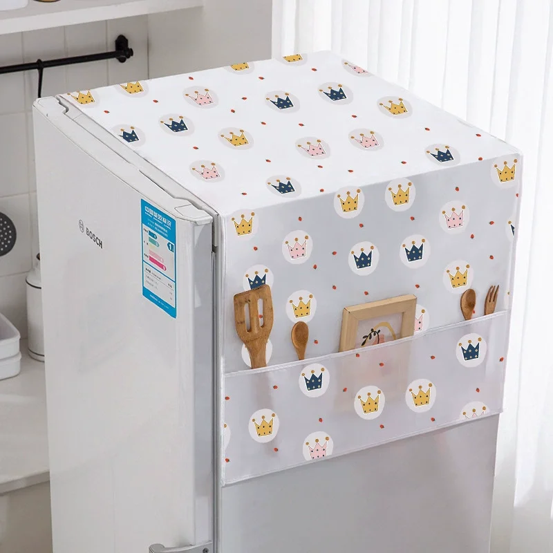 Reusable Refrigerator Dust Cover with Storage Bag, Waterproof Refrigerator Cover, Household Dust Storage Bag