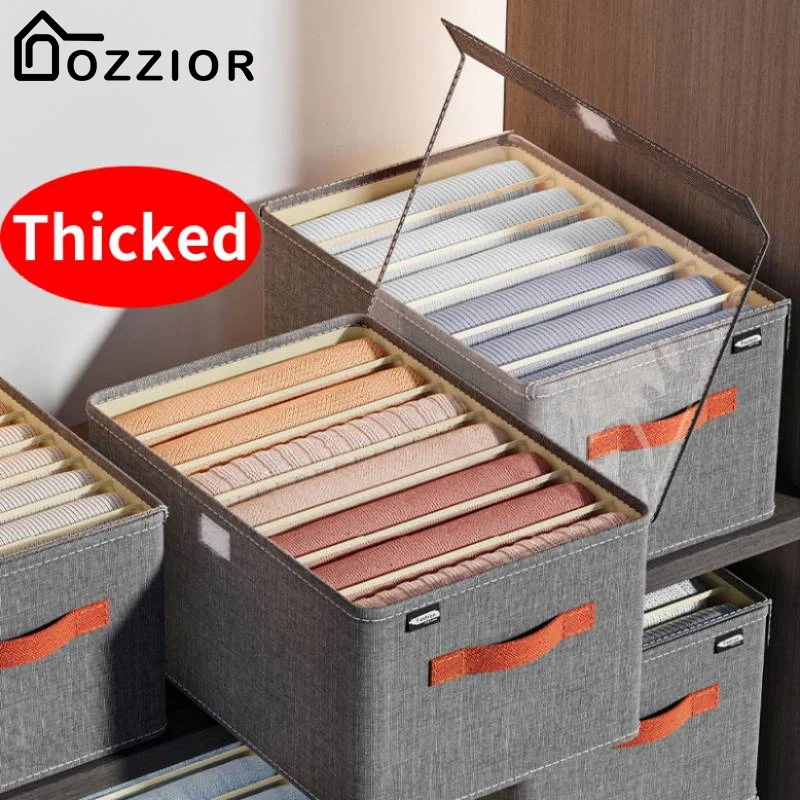 Folded Jeans Organizer Drawers Pants Clothing Storage Box With