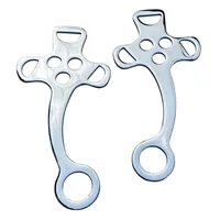 Stainlees Steel Hackamore Bit Cheeks Withou Mouthpiece 1