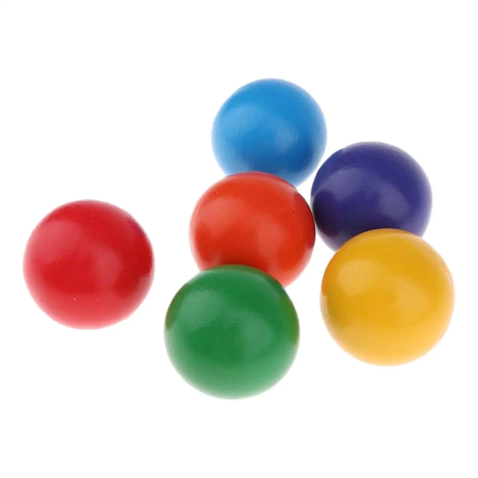 6 Pieces Montessori Wooden Balls 1.77`` Gifts Inspire Curiosity Color Sorting Toys for Kids Boys Age 3 4 5 6 Girls Children