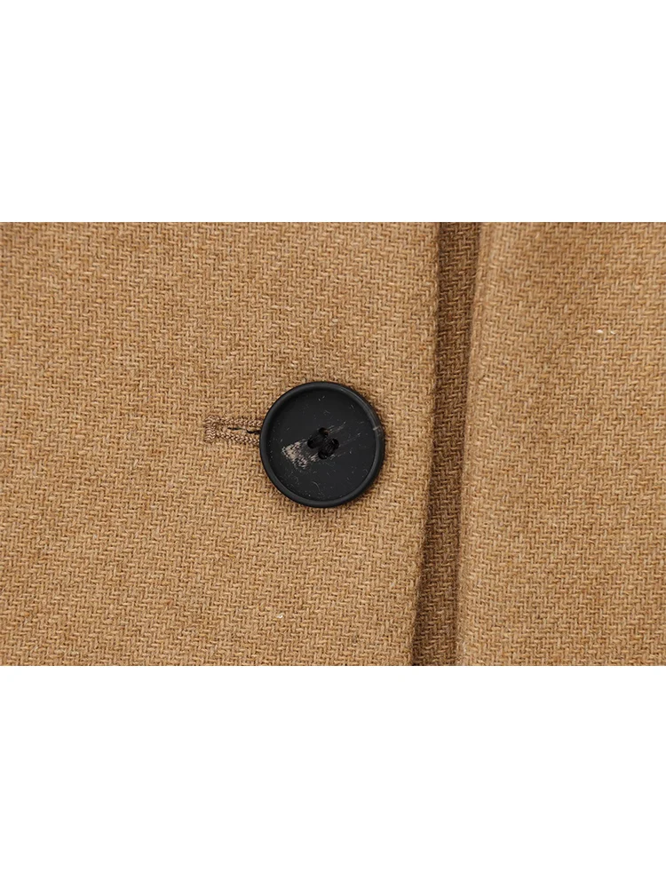 2025 New Scarf Collar Coat For Women Loose Elegant Ladies Autumn Winter Commuting Jacket Fashion Ladies Leisure Pocket Coats