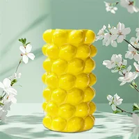 Fruit Vase Cute Flower Vase Table Centerpiece Cute Decoration with 3D Lemon/Strawberry Design for Home 2