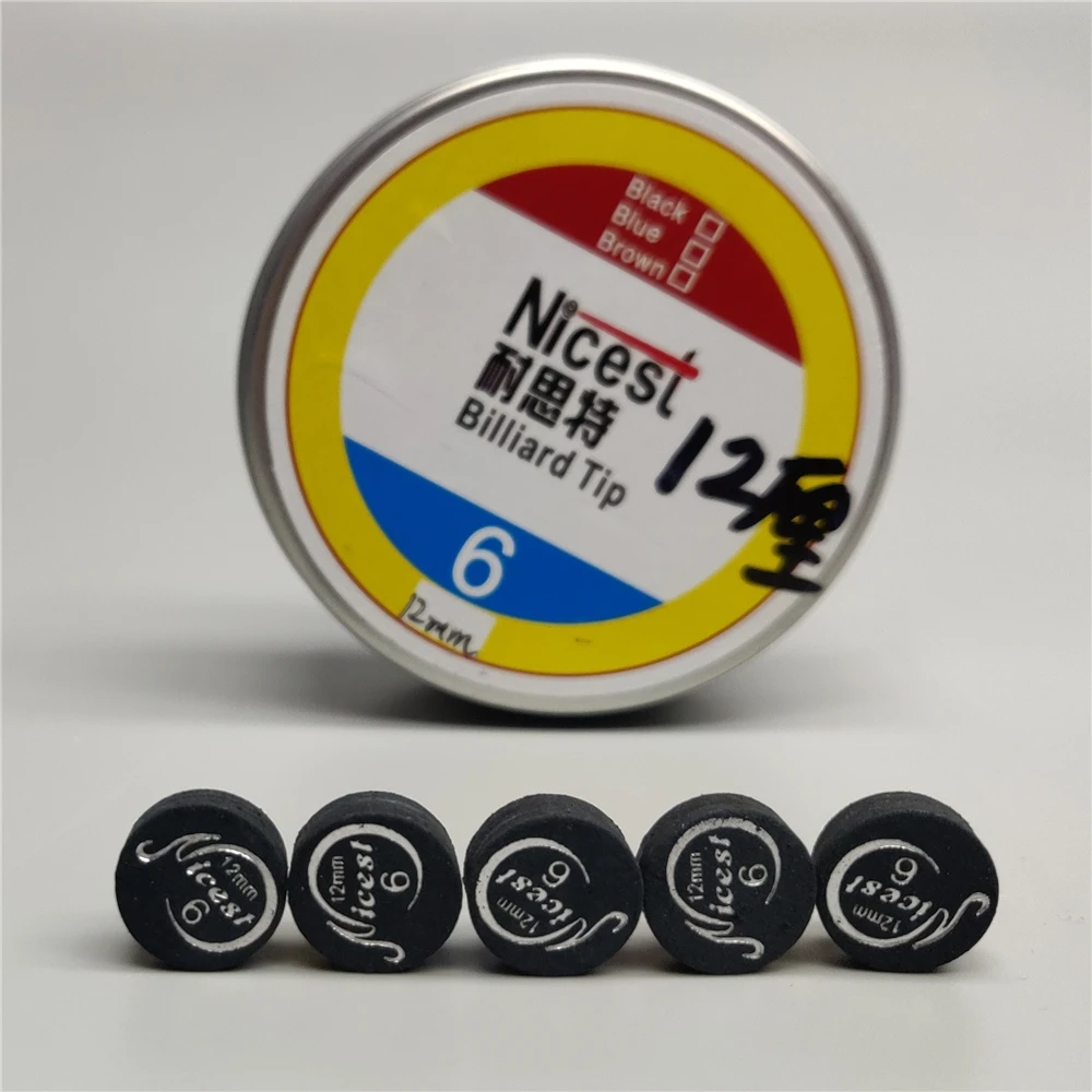 스누커 팁 12mm M Carom 가장 멋진 팁 5 팁 6 적층 레이어 가죽 미디엄 하드 Made in China 스누커 및 당구 액세서리