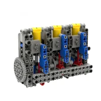 NEW 236PCS Parts MOC Customed Pneumatic Engine 3 In-line Building Blocks LPE3i Model Technical Bricks DIY Toys Creative Gifts 2