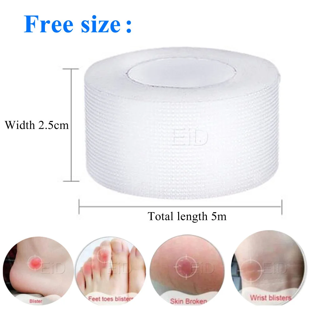 Eid 1 pcs Fuß schutz verband Fuß polster Gummi aufkleber Klebeband selbst klebende elastische Wickel Anti-Verschleiß wasserdichte Fersen polster Unisex – Detail 25