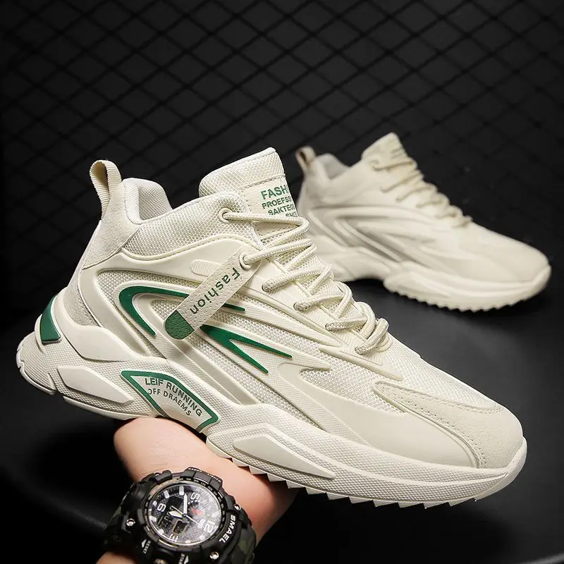 

Men's Shoes 2023 Summer Breathable Casual Sneakers Men's Style Heightener Comfortable Breathable Mesh Cloth Shoes Non-slip Soles