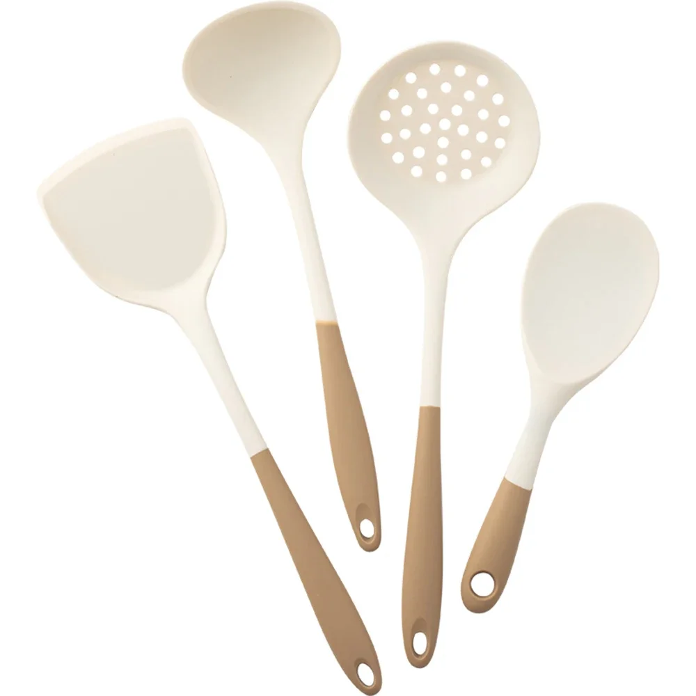 4Pcs Brown White