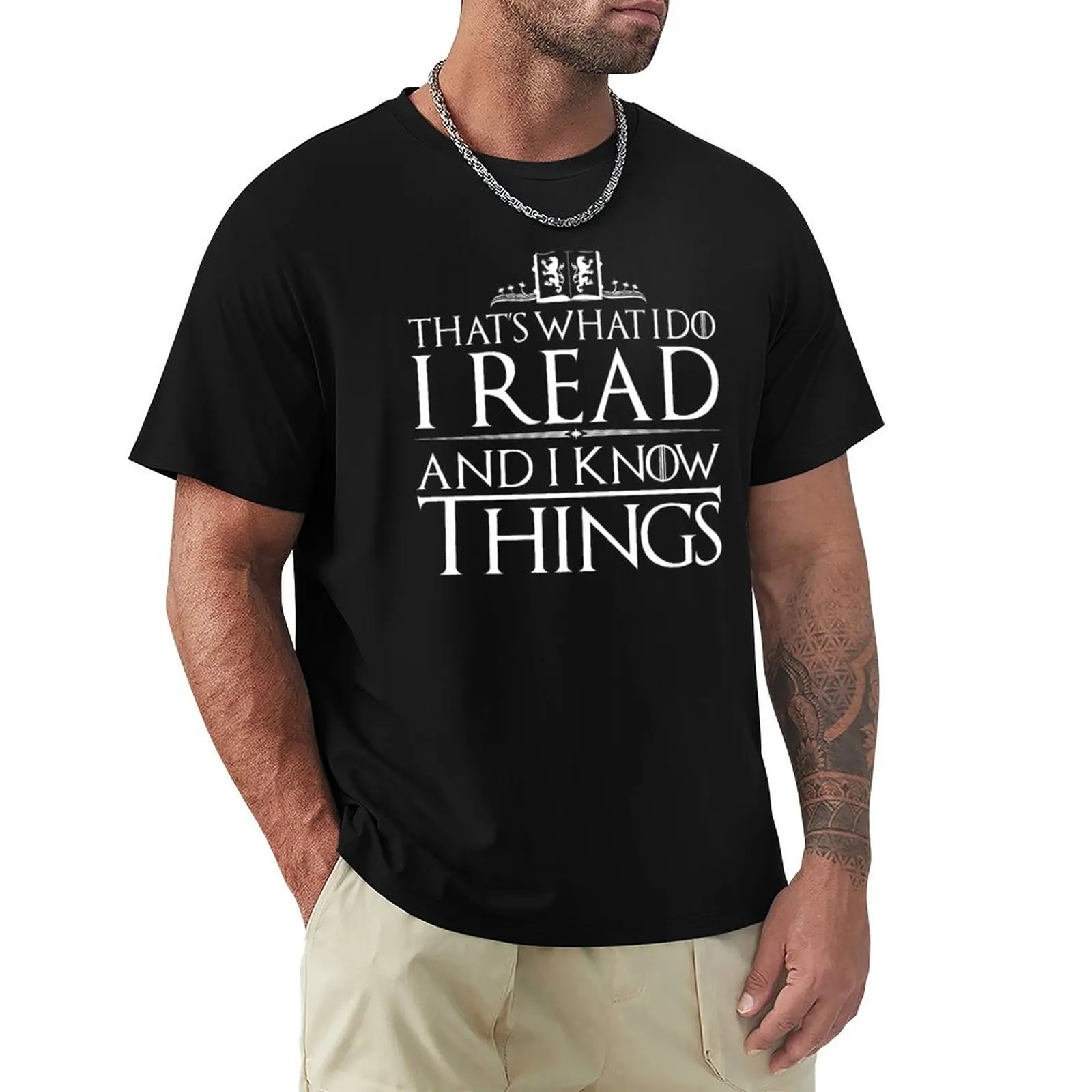 I Read and I Know Things T-Shirt funny t shirts graphic t shirt mens long sleeve t shirts