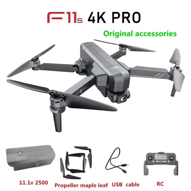 Sjrc F11S Pro 4K Drone Batteria 11.1V 2500Mah Accessori Originali Cavo Usb Elica Foglia D'Acero Per F11S Pro 4K Drone