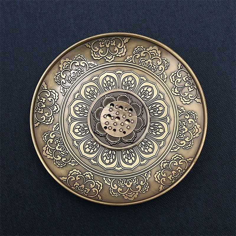 Porte-encens Bouddha en alliage avec fleur de lotus, support décoratif pour bâton d'encens