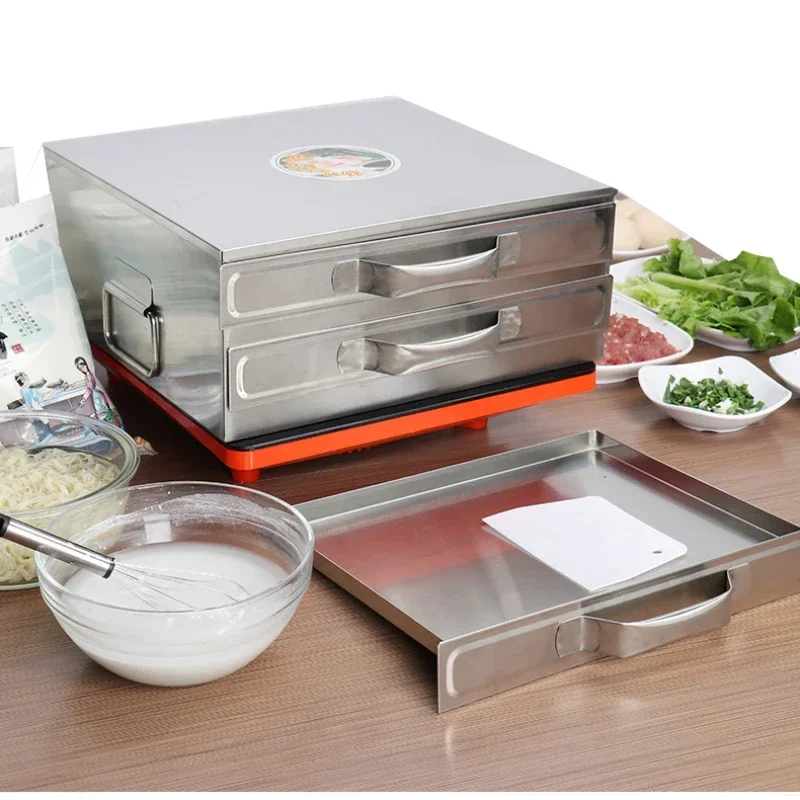 Drawer Type Mini Steaming Pan Vermicelli Roll Steaming Oven 3 Trays 2-Layer Small Household Rice Noodles Machine