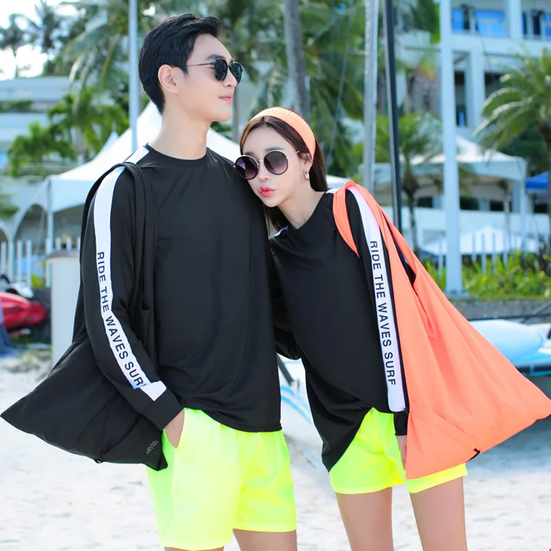 Long Sleeve Rash Guard Men's Women's 3pcs/set Sun UV Protection Quick Dry Swimwear Wetsuit Surfing Fishing Tracksuit Full Body