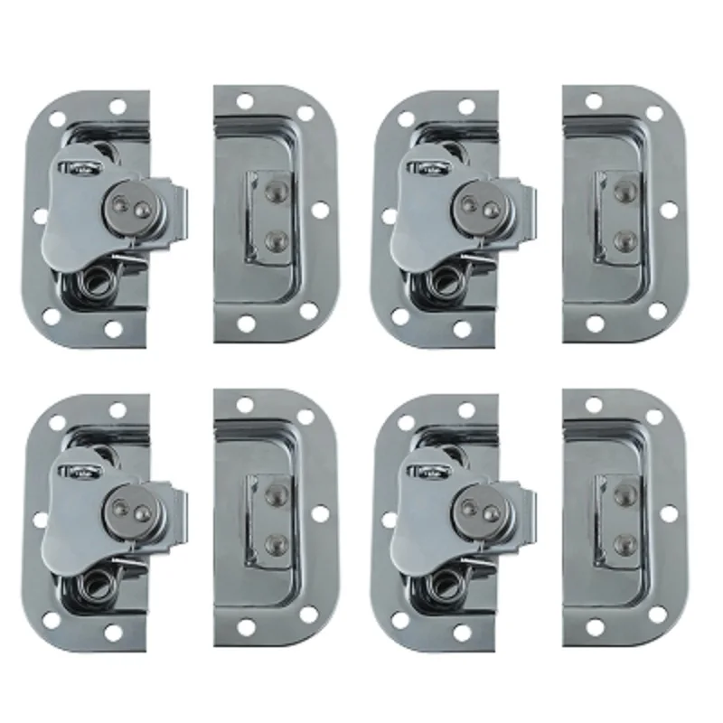 Metal Butterfly Twist Trava Buckle Lock Fivela Embutida com Mola para Caixa de ar Flight Box Cabinet Caixa de Ferramentas de Madeira Conjuntos