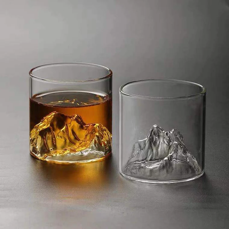 Japanese Mountain Whiskey Glass 1/2/4pcs 200/300ML Transparent Beer Water Cup For Bar Party Multipurpose Coffee Cup Glassware