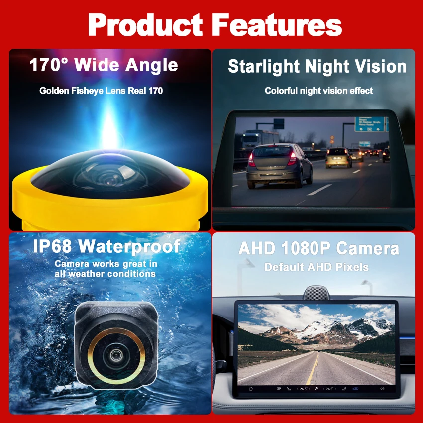AHD HD CCD 나이트 비전 1080P 전방 시야 전방 로고 카메라, 메르세데스 벤츠 A B C E S R GLC ML GL CLA C20OL GLE GLC260 차량용